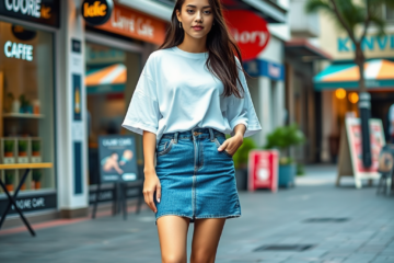 amann | Fusta de blugi: cum să o porți cu haine oversized